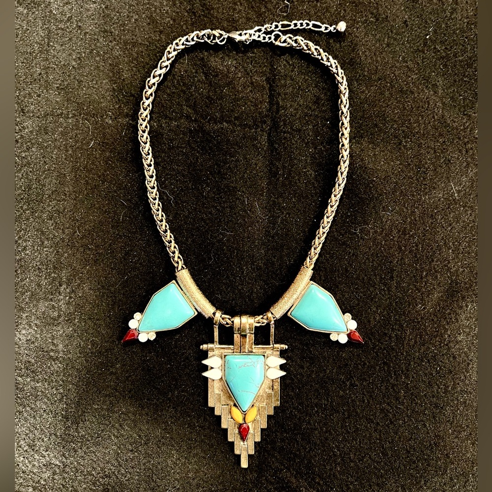 Turquoise Western Inspired Necklace